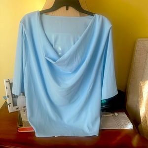 Blue blouse very different ways to wear it